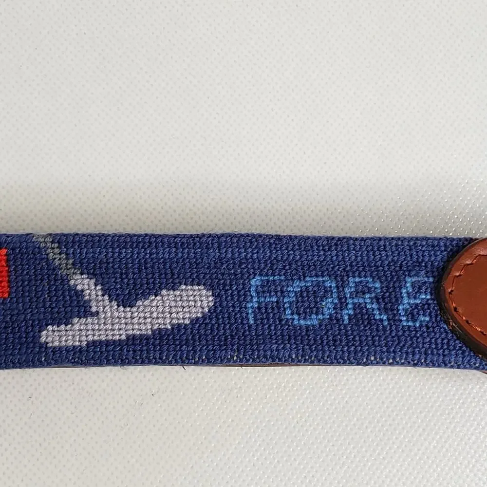 Smathers Branson Needlepoint Belt Golf Clubs Tees Balls Mens Size 36 New